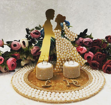 تزیینات جای حلقه،ایده های جا حلقه ای تزیینات سفره عقد, تزیینات زیبای سفره عقد