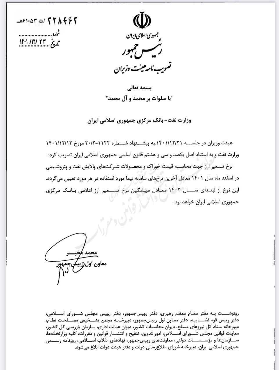 قالیباف، نامه رسمی «ابطال» زد / این مصوبه، «غیرقانونی» است + تصویر نامه