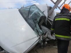 فرار مرد جوان از مرگ حتمی در تصادف اتوبان ذوب آهن+عکس