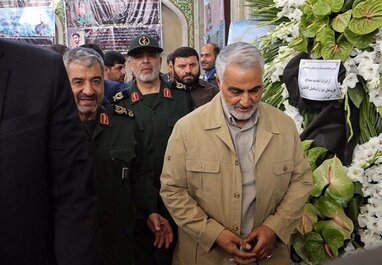 سرلشکر سلیمانی در یادبود شهید حججی