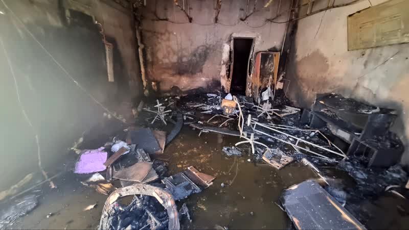 اطفای حریق کارگاه بافندگی پارچه+فیلم و عکس