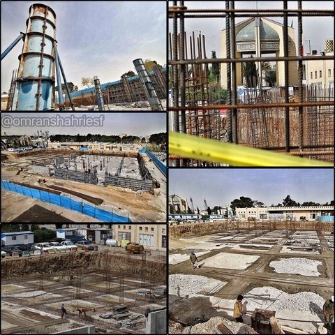 پیشرفت ۳۰ درصدی احداث سالن گلستان شهدای اصفهان