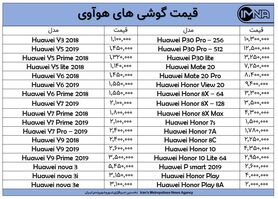 کاهش قیمت گوشی هوآوی امروز ۲ آبان ماه + جدول