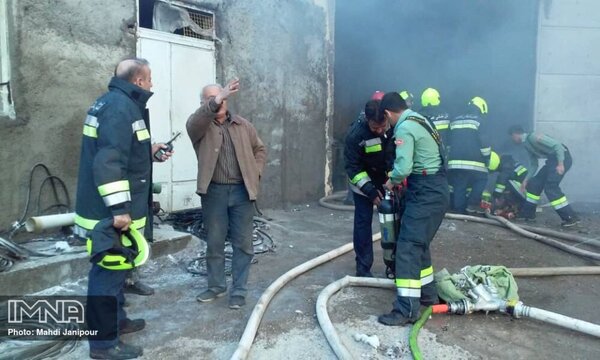 آتش‌سوزی در کارخانه الیاف