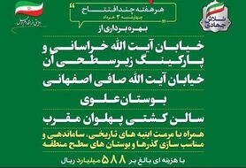 تحولی از عمران ، حمل و نقل ، ورزش و فرهنگ در منطقه 3 اصفهان