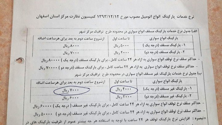 پارکینگ‌های عمومی باید دارای نرم‌افزار محاسبه کرایه باشند+جدول نرخ خدمات پارکینگ