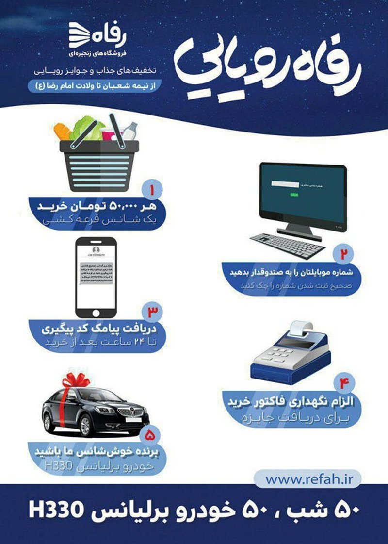 برگزاری جشنواره رفاه رویایی در فروشگاه های رفاه سراسر کشور