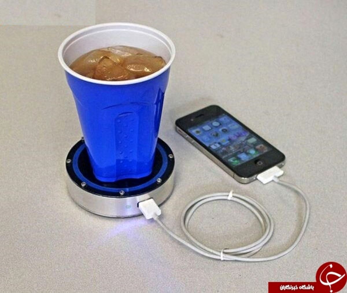شارژ گوشی با قهوه داغ و آب یخ