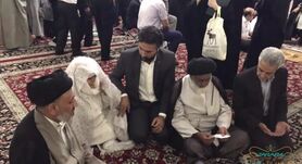 عقد «بهاره رهنما» و همسرش در حرم امام رضا (ع)