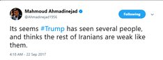 واکنش احمدی‌نژاد به اظهارات اخیر ترامپ