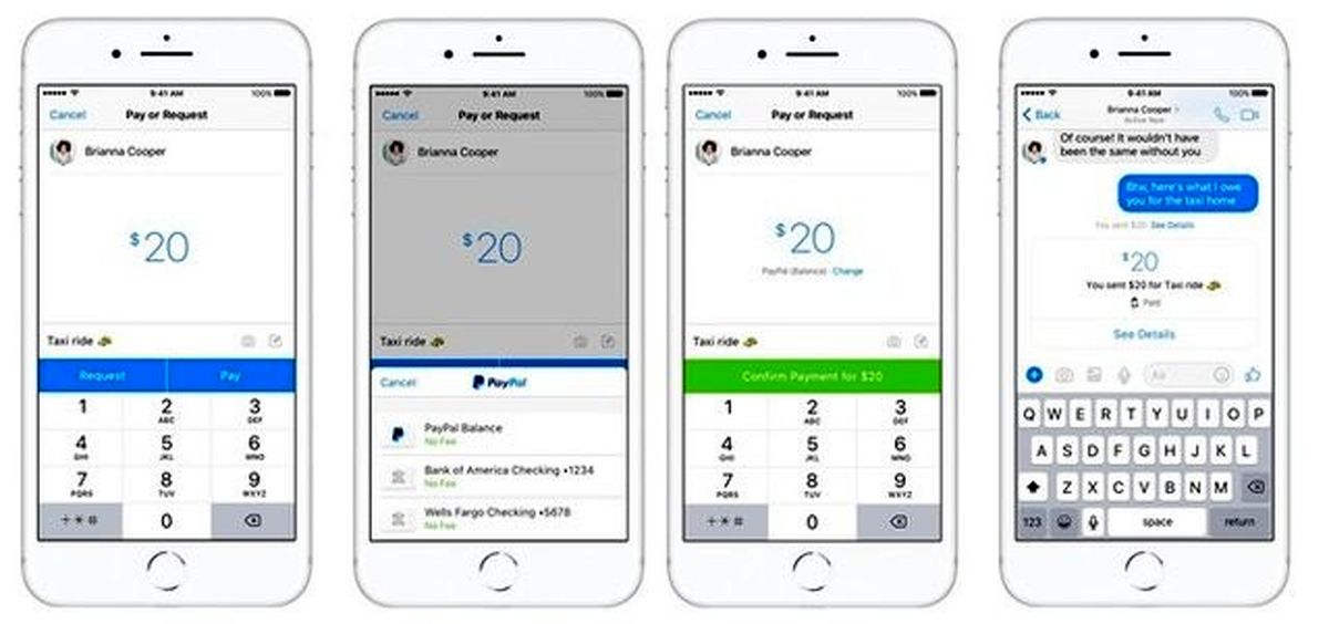 انتقال پول با فیس بوک