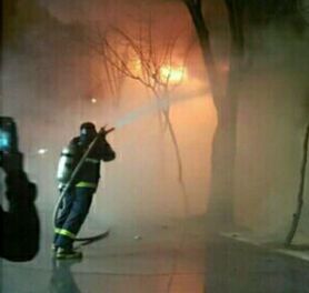 پنج روز پس از حادثه آتش سوزی گلفروشی شاهین شهر