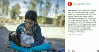 پست اینستاگرام مجله اکونومیست از زلزله‌زدگان کرمانشاه