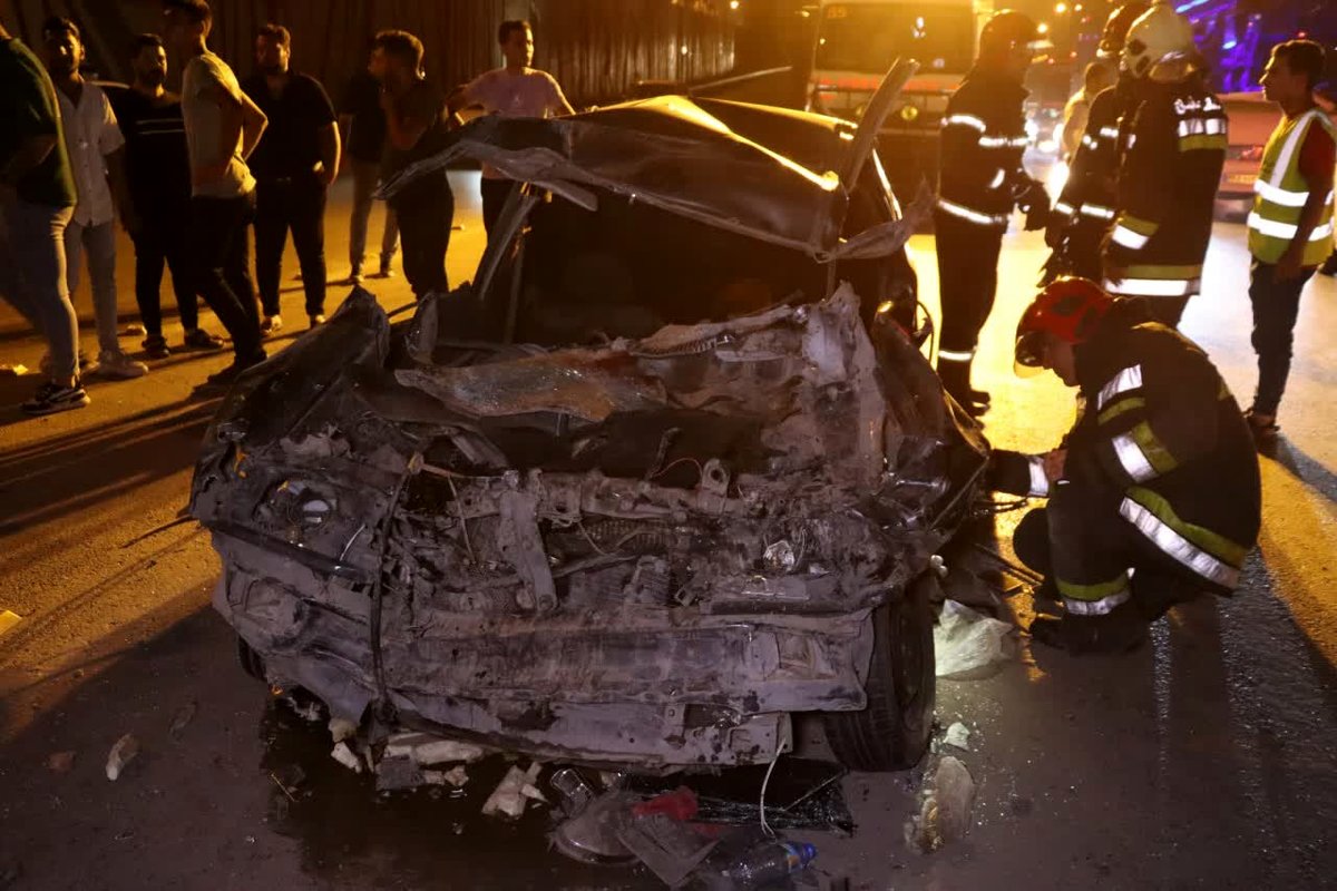 ۲ تصادف همزمان تن اتوبان را لرزاند+عکس