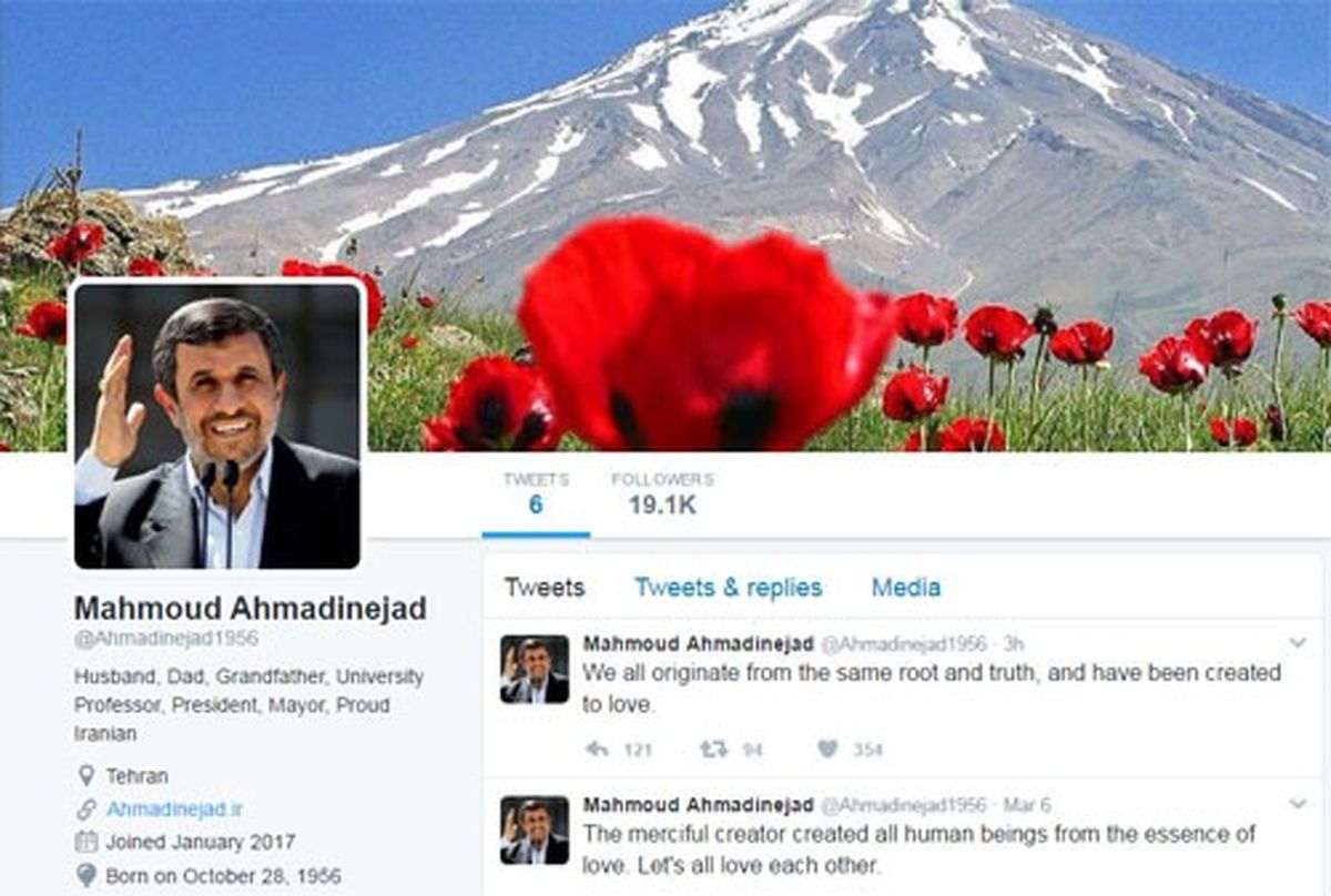 چه کسانی توئیتر احمدی نژاد را فالو کرده اند؟