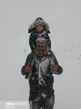 نجات خانواده گرفتار شده در ارتفاعات گردنه بیژن