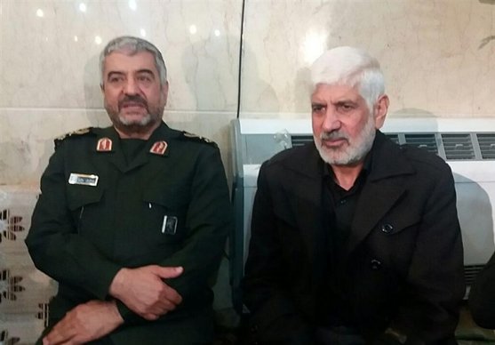 حضور سرلشکر جعفری در مراسم هفتمین روز شهادت شاه‌سنایی