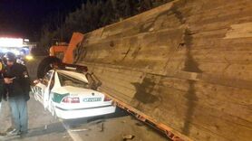 نجات معجزه آسایی مامور اورژانس از زیر بار فولاد + عکس