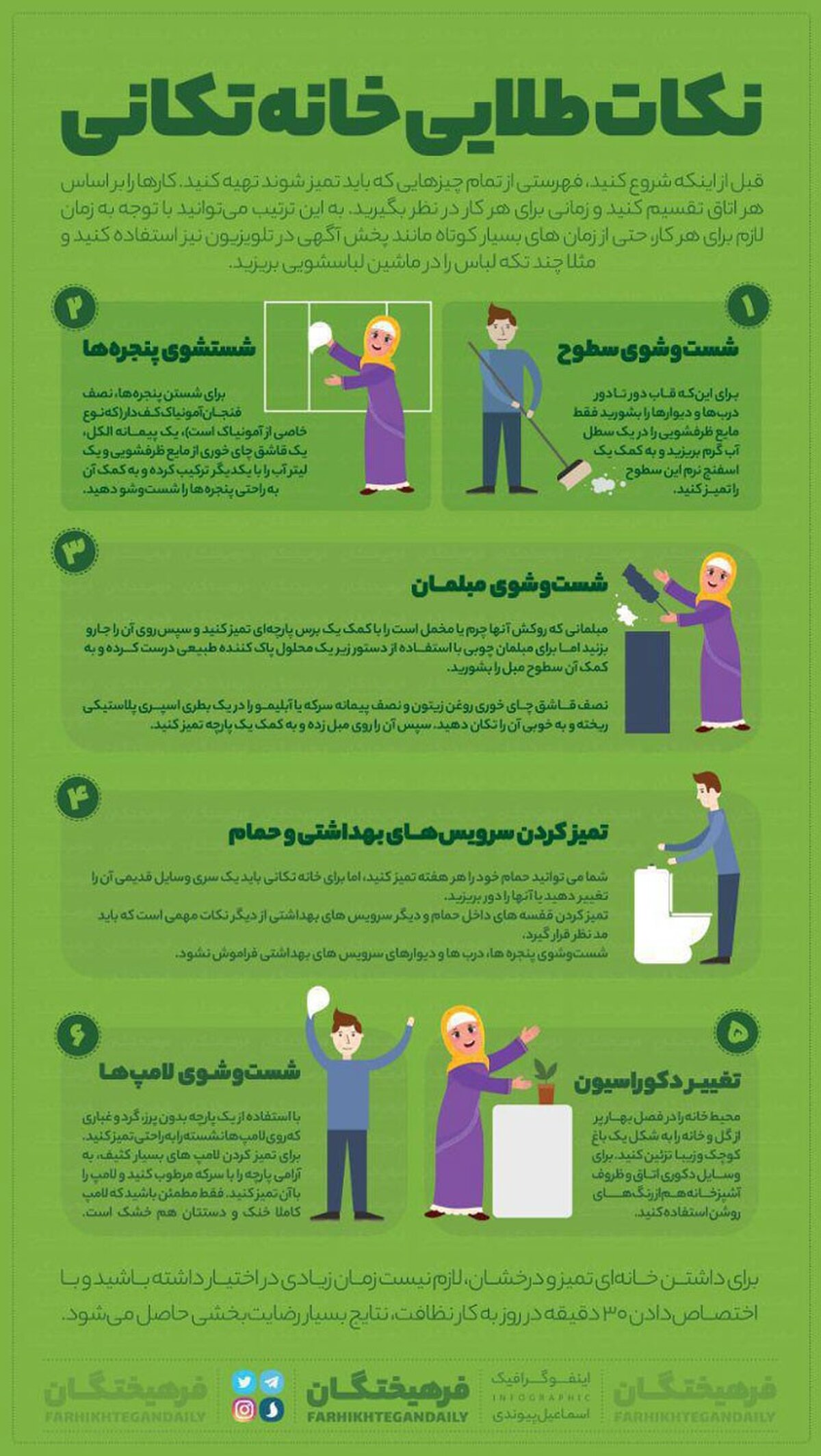 اینفوگرافیک: نکات طلایی خانه تکانی