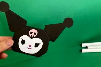 ساخت کاردستی کرومی با کاغذ رنگی / آموزش کاردستی با کاغذ برای کودکان