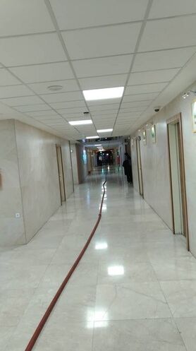 مهار آتش‌سوزی جزئی در بخش غیرپزشکی یک بیمارستان + تصاویر
