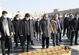 پیکر محمد خادم در جوار بارگاه امام رضا (ع) به خاک سپرده شد/عکس