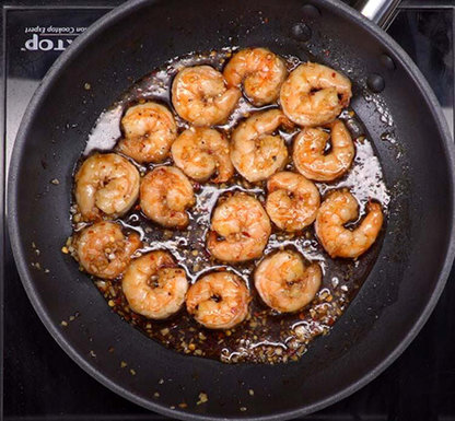 طرز تهیه میگوی سیر و عسل