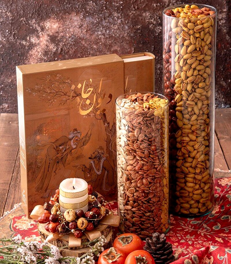 تزیین شب یلدا برای عروس و سفره آرایی شب چله + عکس هندوانه و کدو