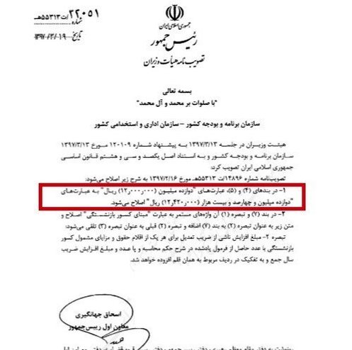 اصلاح مصوبه حداقل حقوق کارمندان ابلاغ شد