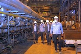 بازدید از روند تكمیل پروژه نصب قفسه 7 نورد گرم و اصلاح خط ریخته‌گری یك مجتمع فولاد سبا