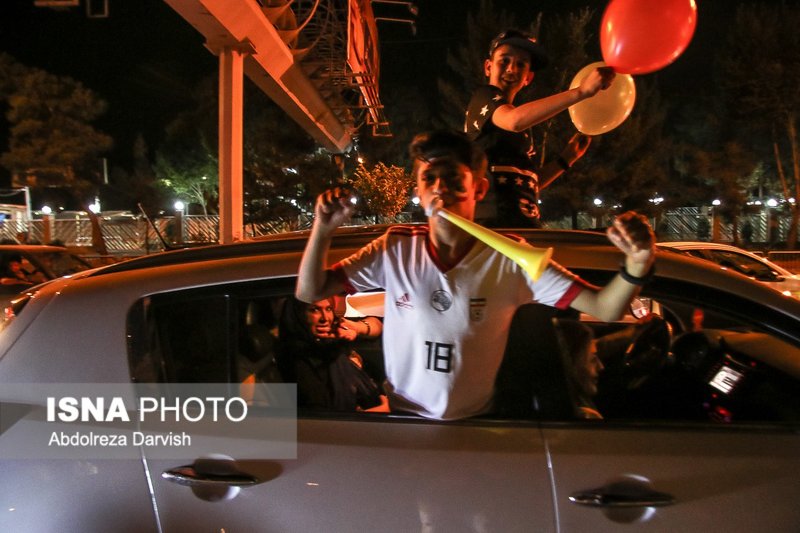 شادی مردم اصفهان پس از آخرین دیدار ایران در جام جهانی
