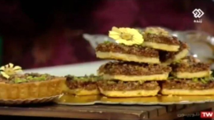 طرز تهیه شیرینی اسلایس قهوه و گردو + فیلم