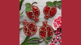 آموزش گل سینه جواهر دوزی + فیلم