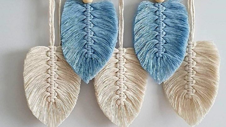 آموزش برگ انجیری مکرومه + فیلم