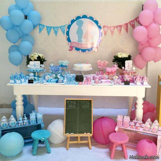 تزیینات جشن تعیین جنسیت نوزاد + مدل کیک