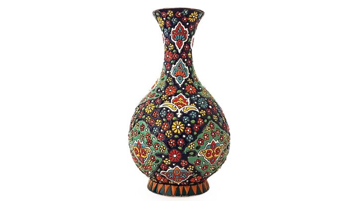 آموزش مینا کاری روی سفال با تکنیک حبابی + فیلم