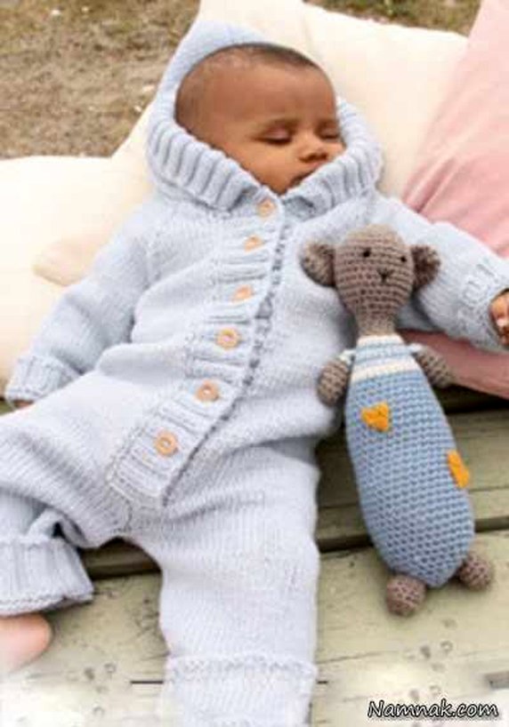 آموزش بافت لباس سرهمی نوزاد