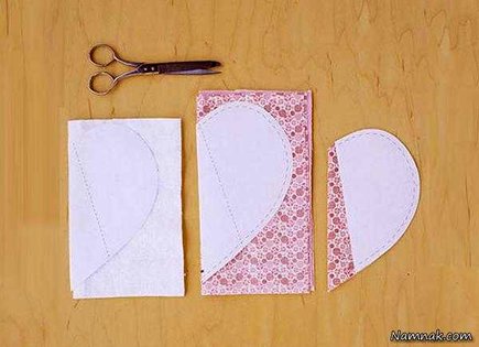 آموزش تصویری دوخت دستگیره آشپزخانه به شکل قلب