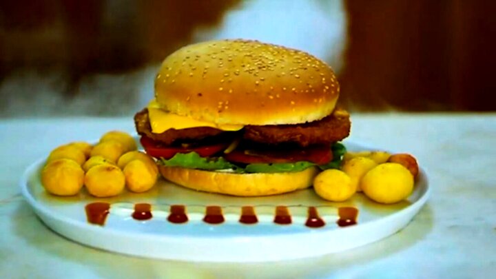 طرز تهیه برگر بادمجان + فیلم
