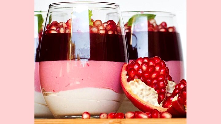 طرز تهیه دسر موس انار + فیلم