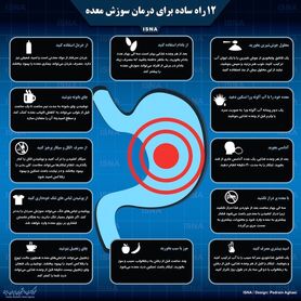 اینفوگرافی / ۱۲ راه ساده برای درمان سوزش معده