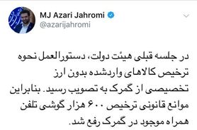 موانع قانونی ترخیص ۶۰۰ هزار گوشی تلفن همراه موجود در گمرک رفع شد