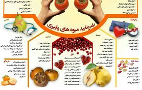 معرفی خواص جادویی میوه های پاییزی +اینفوگرافی