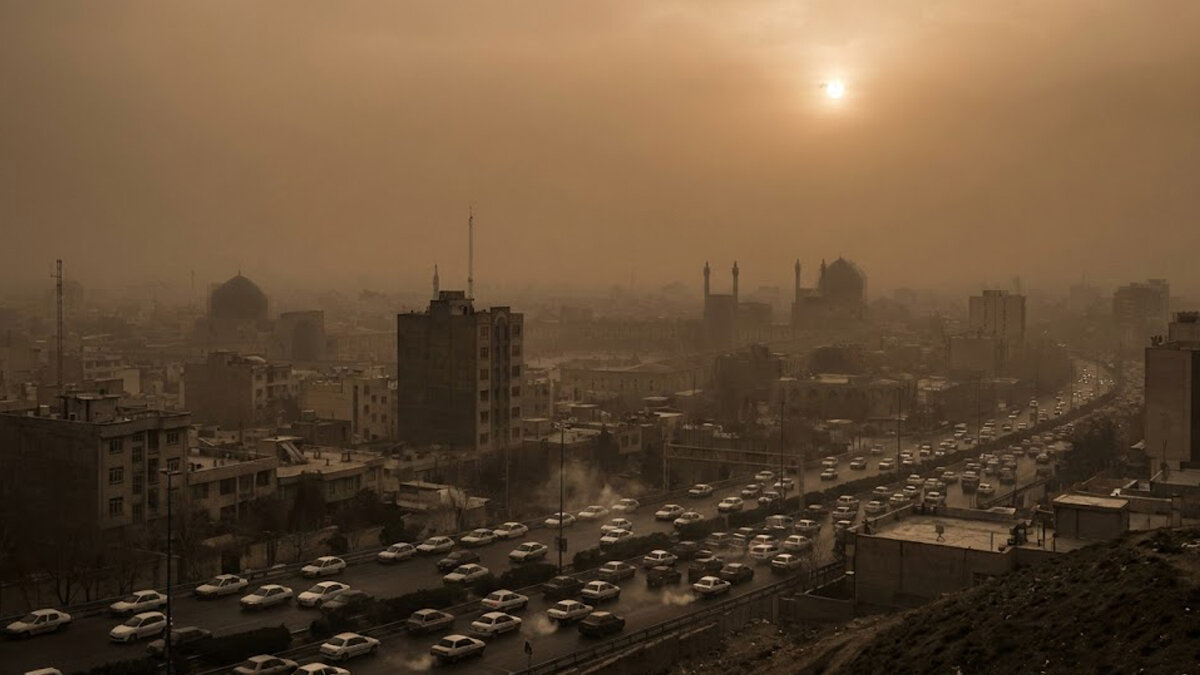 محاصره اصفهان در وضعیت قرمز: آلودگی هوا از مرز هشدار گذشت + جزئیات مناطق