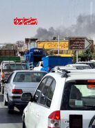 آتش سوزی یک کارگاه تولید «ابر» در خیابان امام خمینی(ره) اصفهان